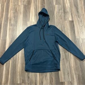 Teal mens under armour athletic material hoodie